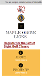 Mobile Screenshot of maplegrovelions.org